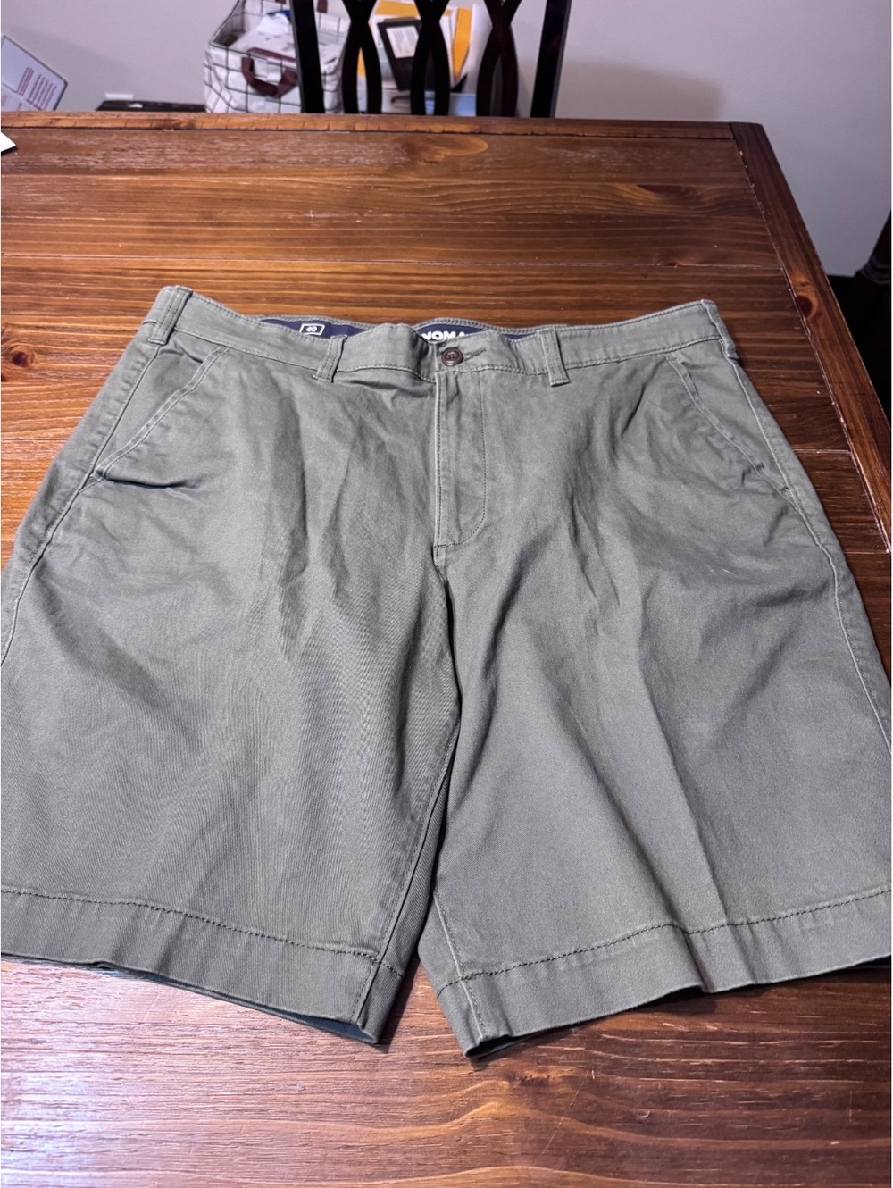 Sonoma Goods for Life Men’s Size 40 Chino Shorts Olive Green Stretch Cotton